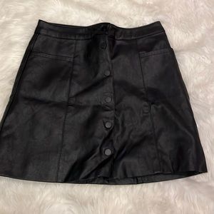 Faux Leather Skirt